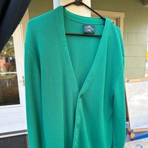 Vintage made in USA green men’s cardigan size m/l